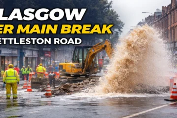Glasgow Water Main Break Shettleston Road