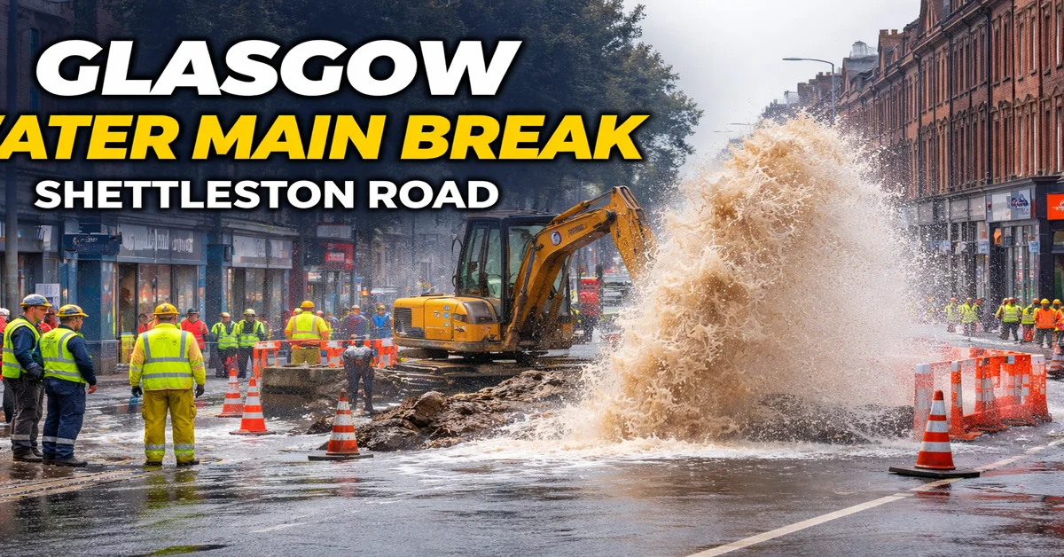 Glasgow Water Main Break Shettleston Road